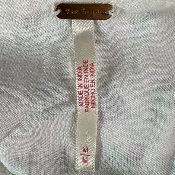 Free People Dainty Western Prairie Sweet Hearts Midi Dress in Ivory Combo Medium - Picture 14 of 16